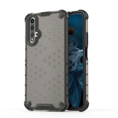 Schokbestendige honingraat PC + TPU Case voor Huaiwei Honor 20 (zwart)