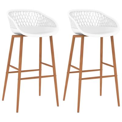 Barstoelen 2 st wit