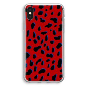 Red Leopard: iPhone XS Transparant Hoesje