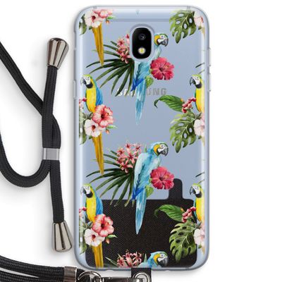 Kleurrijke papegaaien: Samsung Galaxy J5 (2017) Transparant Hoesje met koord