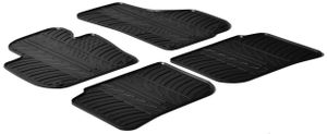 Rubbermatten passend voor Skoda SuperB 2008-2015 (T-Design 4-delig + montageclips) GL0335