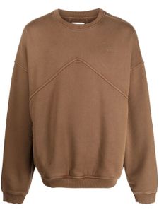 RHUDE pull oversize à logo brodé - Marron