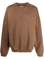 RHUDE pull oversize à logo brodé - Marron