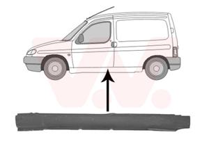 Plaat instaprand VAN WEZEL, Inbouwplaats: Links, u.a. fÃ¼r CitroÃ«n, Peugeot