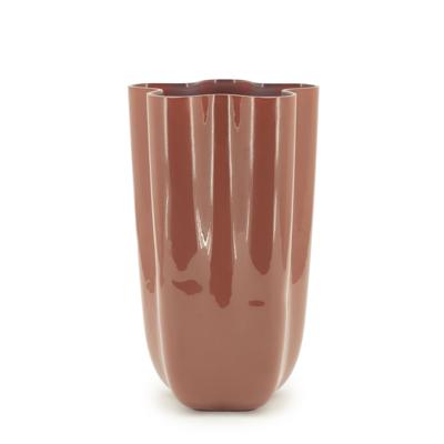 By-Boo Vaas 'Flori' Glas, kleur Koraalrood
