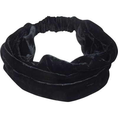 Zwart fluwelen hoofdband/haarband voor dames
