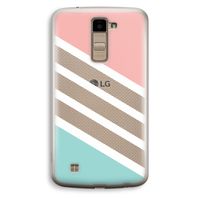 Strepen pastel: LG K10 (2016) Transparant Hoesje