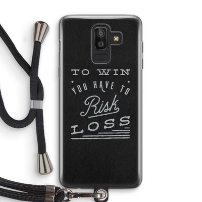 Risk loss: Samsung Galaxy J8 (2018) Transparant Hoesje met koord