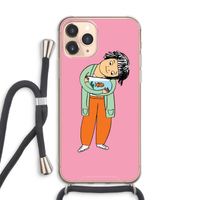 Visknuffel: iPhone 11 Pro Max Transparant Hoesje met koord