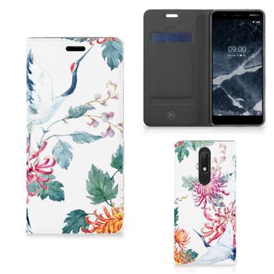 Nokia 5.1 (2018) | Hoesje maken | Bird Flowers