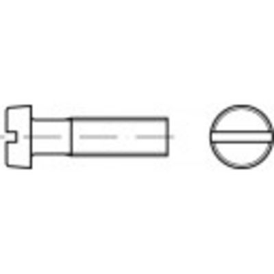 TOOLCRAFT TO-5445366 Cilinderkopschroeven M2,5 8 mm Sleuf DIN 84 Messing Galvanisch vernikkeld 200 stuk(s)