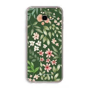 Botanical green sweet flower heaven: Samsung Galaxy J4 Plus Transparant Hoesje