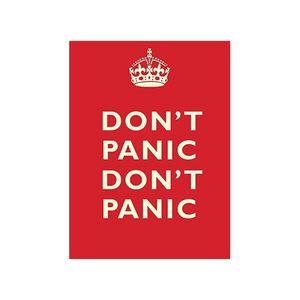 Grote muurplaat Don't Panic 30x40cm