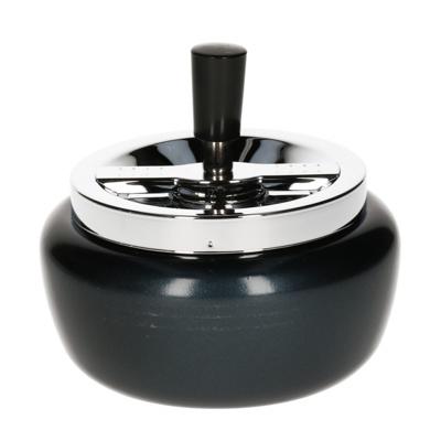 Draaiasbak - zwart - D13 cm - Buiten asbakken - metaal - terrasasbak
