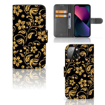 iPhone 13 Mini Hoesje Gouden Bloemen iPhone 13 Mini Hoesje Gouden Bloemen