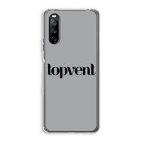 Topvent Grijs Zwart: Sony Xperia 10 III Transparant Hoesje Topvent Grijs Zwart: Sony Xperia 10 III Transparant Hoesje