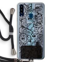 Vexx Black City : Samsung Galaxy A20s Transparant Hoesje met koord