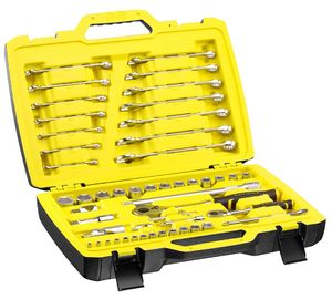 Stanley handgereedschap FATMAX Dopsleutel - Ringsteeksleutelset 1/4" + 1/2" - 49 delig - FMMT82827-1 - FMMT82827-1