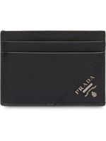 Prada porte-cartes en cuir Saffiano - Noir - thumbnail