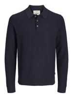 J&j Premium Jprblusandri Knit Polo Ls 12265396 Poloshirts Night Sky