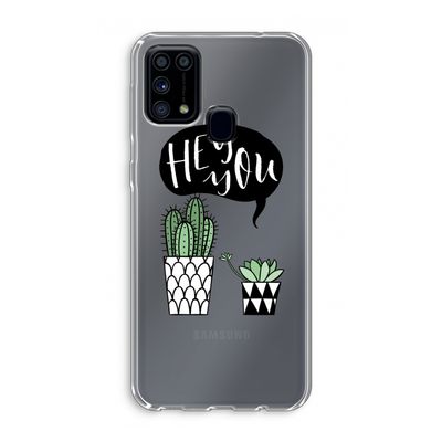 Hey you cactus: Samsung Galaxy M31 Transparant Hoesje