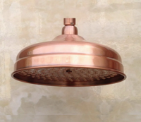 VintageRain 8” Ronde Regendouchekop in Antiek Roodkoper - Inclusief Muurarm (Standaard 1/2”) - Luxe Douchekop van Massief Messing VintageRain 8” Ronde Regendouchekop in Antiek Roodkoper - Inclusief Muurarm (Standaard 1/2”) - Luxe Douchekop van Massief Messing