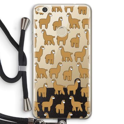 Alpacas: Huawei Ascend P8 Lite (2017) Transparant Hoesje met koord