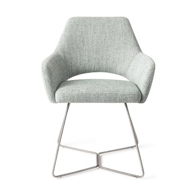 Jesper Home Yanai eetkamerstoel Soft Sage beehive steel