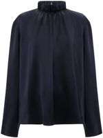 JW Anderson blouse froncée à col montant - Bleu - thumbnail