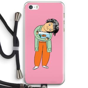 Visknuffel: iPhone 5 / 5S / SE Transparant Hoesje met koord