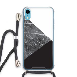 Combinatie marmer: iPhone XR Transparant Hoesje met koord