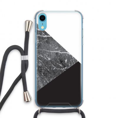Combinatie marmer: iPhone XR Transparant Hoesje met koord