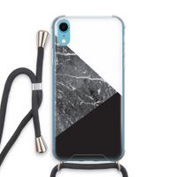 Combinatie marmer: iPhone XR Transparant Hoesje met koord