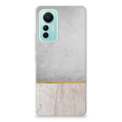 Xiaomi 12 Lite | Bumper Hoesje | Wood Concrete