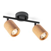 Home sweet home LED opbouwspot Cork 2L - zwart / kurk