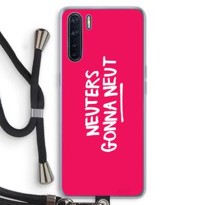 Neuters (roze): Oppo A91 Transparant Hoesje met koord