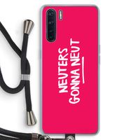 Neuters (roze): Oppo A91 Transparant Hoesje met koord