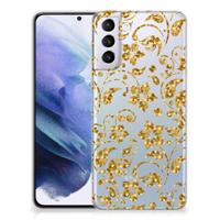 Samsung Galaxy S21 Plus | TPU Case | Gouden Bloemen