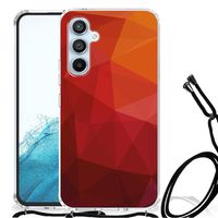 Shockproof Case voor Samsung Galaxy A54 5G Polygon Red - thumbnail