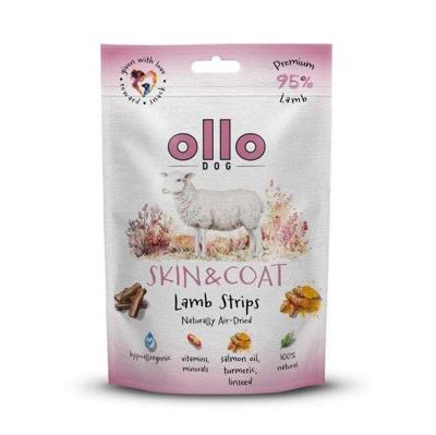 OLLO Air-Dried Skin & Coat Lamb strips - traktatie voor hond - 80g