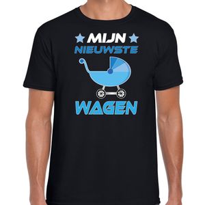 Cadeau t-shirt aanstaande papa - mijn nieuwste wagen - blauw - Vaderdag/verjaardag