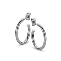 Oorbellen hoops | 15-45 mm - Stainless steel - Zilver - 20 mm