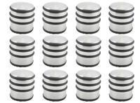 12x GS deurstopper - Ø7,5 x 8 cm - 1 kg - RVS