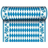 Tafellopers blauw/wit geruit 2400 x 40 cm - thumbnail