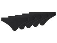 esmara Set van 5 dames strings (Zwart, M (40/42))