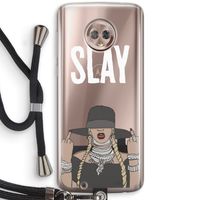 Slay All Day: Motorola Moto G6 Transparant Hoesje met koord