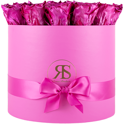 Flowerbox longlife Ciara metallic roze Flowerbox longlife Ciara metallic roze