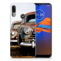 Motorola Moto E6 Plus | Siliconen hoesje | met foto Vintage Auto