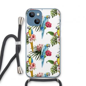 Kleurrijke papegaaien: iPhone 13 mini Transparant Hoesje met koord
