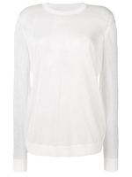 Maison Margiela pull à bandes métalliques - Blanc
